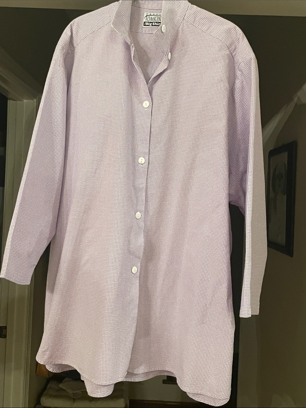 Purple Micro-Check Tomkins Big Shirt